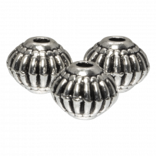 Metal Beads (8 x 6.5 mm) Antique Silver (40 pcs)