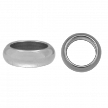Stainless Steel Spacer Beads Large Hole (7 x 2.5 mm) Antique Silver (25 pcs)