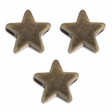 Metal Beads Star (7.5 x 3.5 mm) Bronze (40 pcs)