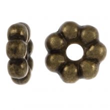 Tibetan Spacer Beads (6 x 2 mm) Bronze (40 pcs)
