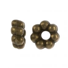 Tibetan Spacer Beads (4 x 0.9 mm) Bronze (40 pcs)