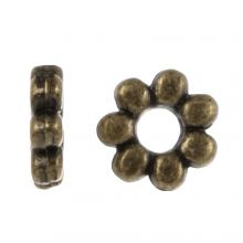 Tibetan Spacer Beads (6 x 1.5 mm) Bronze (40 pcs)