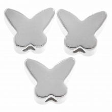 Metal Beads Butterfly (6 x 5 mm) Antique Silver (10 pcs)