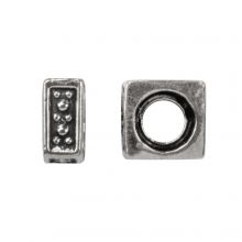 Metal Spacer Beads (5 x 5 x 2.5 mm) Antique Silver (25 pcs)