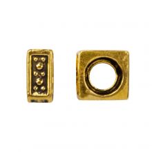 Metal Spacer Beads (5 x 5 x 2.5 mm) Antique Gold (25 pcs)