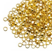 Crimp Beads (inner size 1.2 mm) Gold (50 pcs)