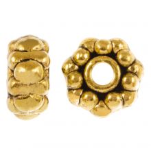 Tibetan Spacer Beads (8 x 4 mm) Gold (25 pcs)