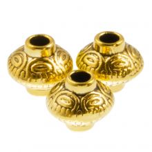 Tibetan Metal Beads (6 x 5.5 mm) Or (35 pcs)