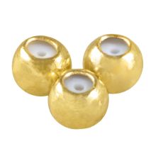 Metal Beads Inside Caoutchouc (3 x 2.5 mm) Gold (5 pcs)