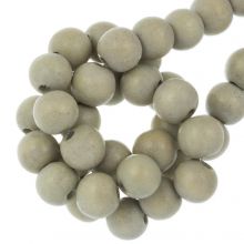 Wooden Beads Vintage Look (12 mm) Pale Olive Green (70 pcs)