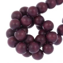 Wooden Beads Vintage Look (12 mm) Dark Cherry (70 pcs)