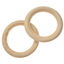 Wooden Rings (64 x 10 mm, inner size 45 mm) 10 pcs