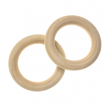 Wooden Rings (40 x 7 mm, inner size 25 mm) 15 pcs
