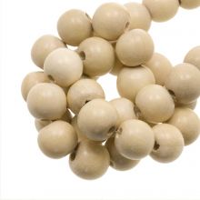 Wooden Beads Vintage Look (20 mm) Natural Wood (20 pcs)