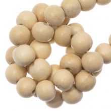 wooden beads round natural look 