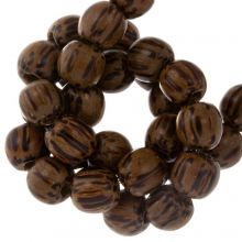 wooden beads pattern 6 mm size