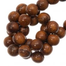 wooden beads natural look 12 mm