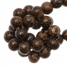 wooden beads 10 mm brown natural 