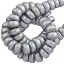 metallic color painted wooden beads 8 mm 