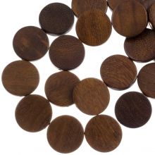 natural wooden beads flat round 