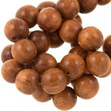 round wooden beads real wood 18 mm