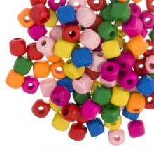 Wooden Beads (8 x 8 mm) Mix Color (100 pcs)
