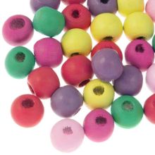 Wooden Beads (9 x 10 mm) Mix Color (45 pcs)