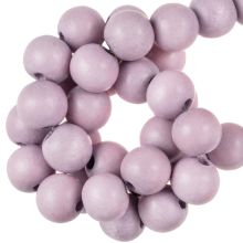 Wooden Beads Vintage Look (8 mm) Lilac Snow (104 pcs)