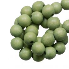 round wooden beads pistachio green 10 mm size