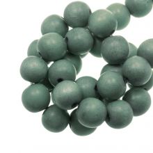 wooden beads round shape vintage jeans color 