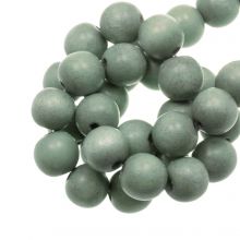 wooden beads round vintage jeans color beautiful