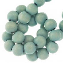 Wooden Beads Vintage Look (12 mm) Ice Green (70 pcs)