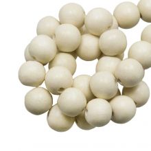 Wooden Beads Intense Look (20 mm) White (20 pcs)