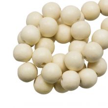 Wooden Beads Intense Look (16 mm) Blanched Wood (25 pcs)