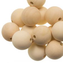 Natural Wooden Beads (25 x 23 mm) 25 pcs