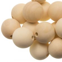 Natural Wooden Beads (30 mm) 25 pcs