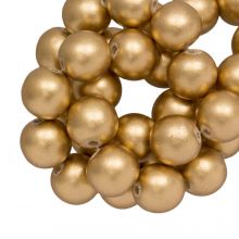 Wooden Beads Metallic Look (8 mm) Gold (104 pcs)