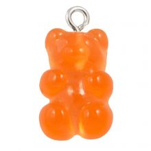 Gummy Bear Resin Charms (21 x 11 x 7 mm) Orange (3 pcs)
