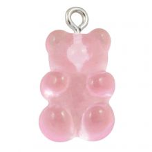 Gummy Bear Resin Charms (21 x 11 x 7 mm) Pink (3 pcs)