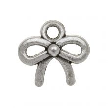 Charm Bowknot (11 x 10 mm) Antique Silver (40 pcs)