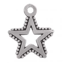 Charm Star (14 x 12 mm) Antique Silver (20 pcs) 