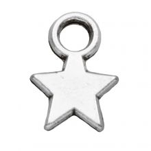 Charm Star (10 x 8 mm) Antique Silver (10 pcs) 