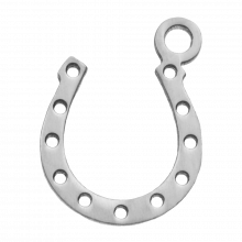 Stainless Steel Charm Horse Shoe (13 x 10 x 1 mm) Antique Silver (4 pcs)