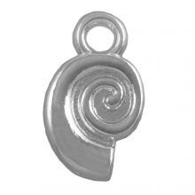 Charm Shell (12 x 7 x 2 mm) Antique Silver (25 pcs)