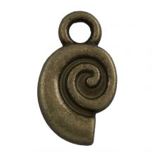 Charm Shell (12 x 7 x 2 mm) Bronze (25 pcs)