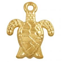 Charm Turtle (15.5 x 12.5 x 2.5 mm) Gold (25 pcs)
