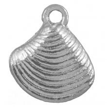 Charm Shell (15 x 13 x 1 mm) Antique Silver (25 pcs)