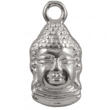 Charm Buddha (15 x 7 mm) Antique Silver (25 pcs)