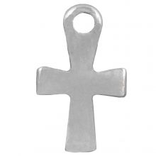 Charm Cross (12 x 7 mm) Antique Silver (25 pcs)