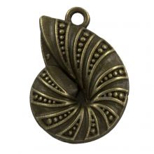 Charm Shell (23 x 16 x 3 mm) Bronze (25 pcs)